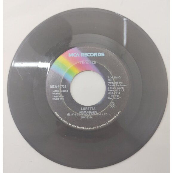 Trooper We’re Here for a Good Time 7" 45 Vinyl Single MCA MCA-40738 - Picture 4 of 5